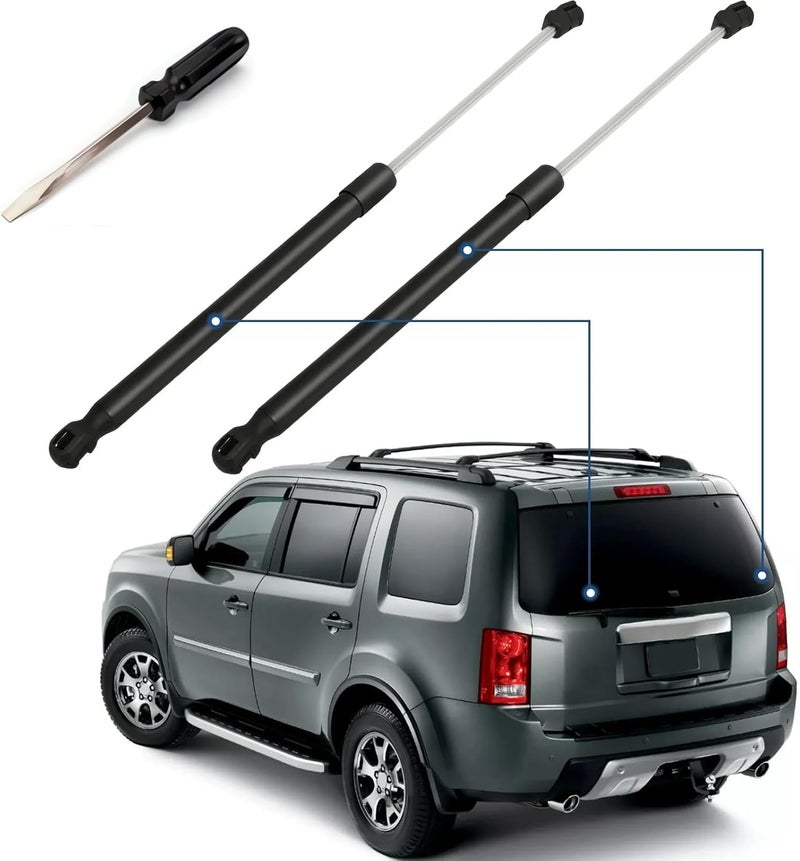 JSTEE Compatible with Honda Pilot 2009-2015 Rear Window Glass Lift Gas Supports Struts 2 Pack,6649, PM1111, SG326019,with Screwdriver for Install - Image 1